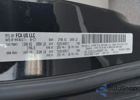 2017 Dodge Grand Caravan Sxt z USA, uszkodzony, nr VIN 2C4RDGCG4HR853077